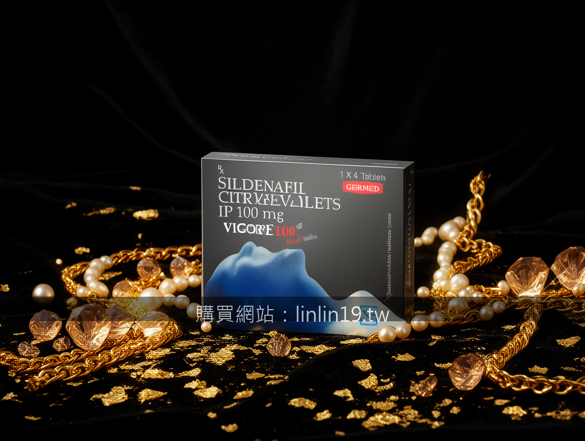 BLACK VELVET with gold leaf accents. Place the Vigore 100mg Red Tablets box (App